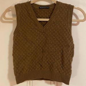 Brown sweater vest